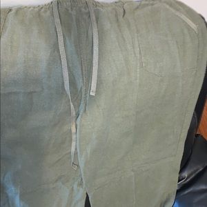 Olive EST. 1946 linen wide leg pants NWOT